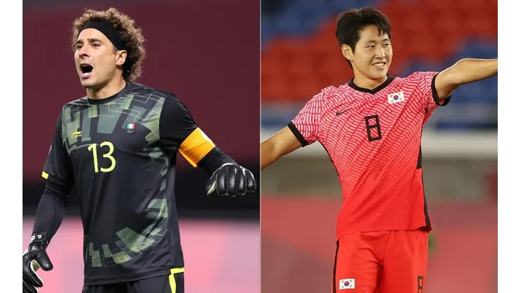 Guillermo Ochoa of Mexico (left), and Kangin Lee of South Korea (Right)
