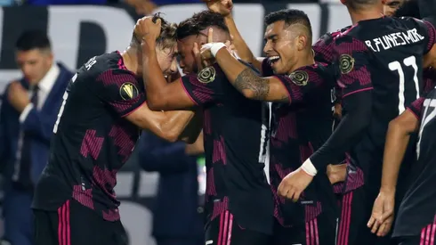 Mexico celebrates a goal (Getty).