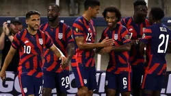 United States players celebrate after a goal at the 2021 CONCACAF Gold Cup. (Getty)