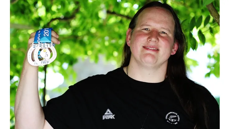 Laurel Hubbard of New Zealand poses during a portrait session. (Getty)