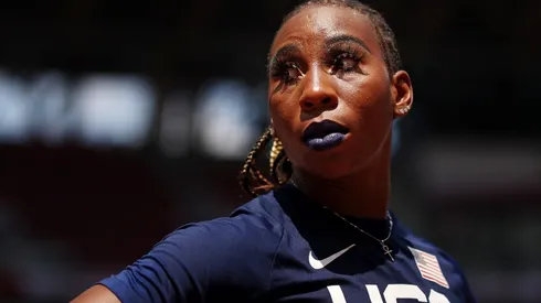 Gwen Berry will try to win a medal at the Tokyo 2020 Olympics Games (Getty).