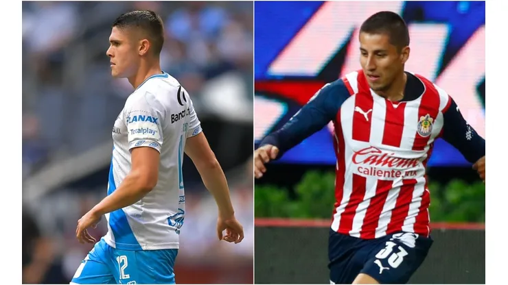 Israel Reyes of Puebla (left) and Carlos Cisnero of Chivas (Getty).