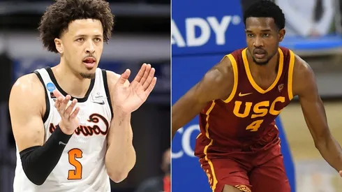 Cade Cunningham (left) & Evan Mobley. (Getty)