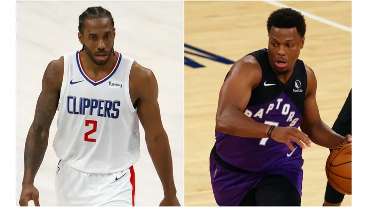 Kawhi Leonard (left) & Kyle Lowry. (Getty)