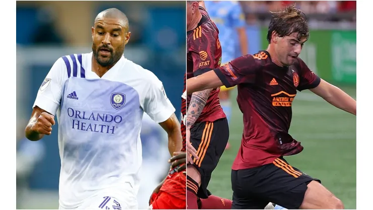 Tesho Akindele of Orlando City (left) Santiago Sosa of Atlanta United (Getty).