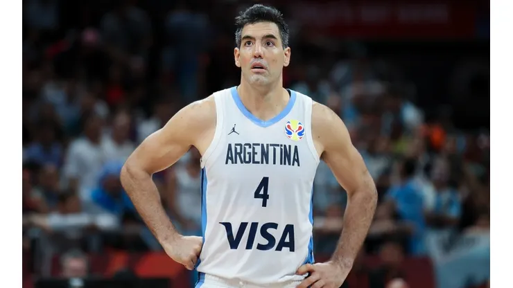 Luis Scola of Argentina looks on. (Getty)