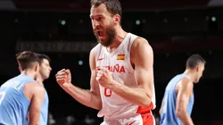 Sergio Rodriguez of Spain celebrates a win. (Getty)