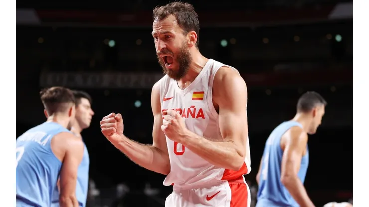 Sergio Rodriguez of Spain celebrates a win. (Getty)