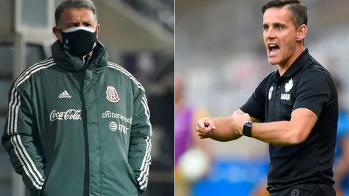 Mexico head coach Gerardo Martino (left) and Canada manager John Herdman. (Getty)