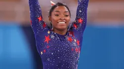 Simone Biles at the Tokyo Olympics qualifications (Getty).