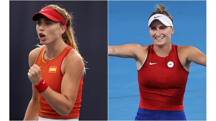 Paula Badosa of Spain (left) and Marketa Vondrousova (Getty).