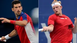 Novak Djokovic of Serbia (left) and Alejandro Davidovich of Spain (Getty).