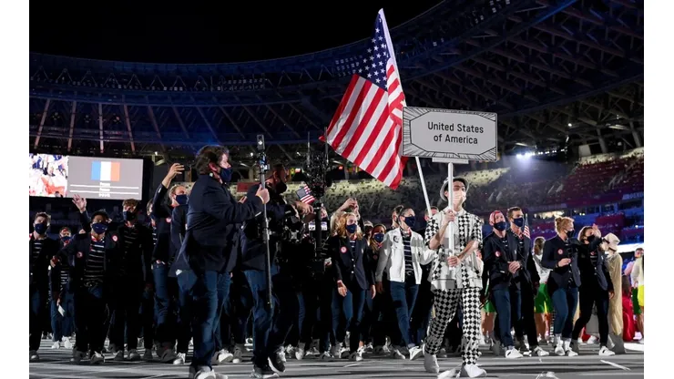 The US athletes in the opening ceremony of Tokyo 2020 (Getty).