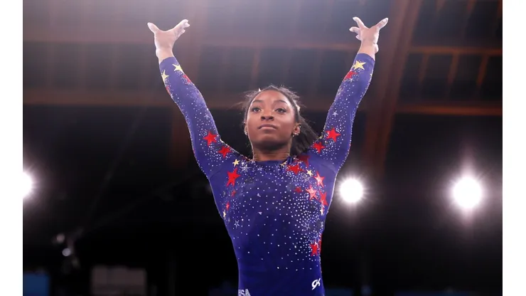 Simone Biles can make history by helping the USA to win another gold medal in the Women's artistic team final at Tokyo 2020. (Getty)