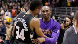 Kobe Bryant & Giannis Antetokounmpo. (Getty)