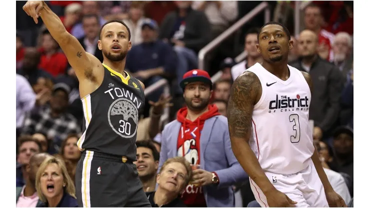 Stephen Curry & Bradley Beal. (Getty)