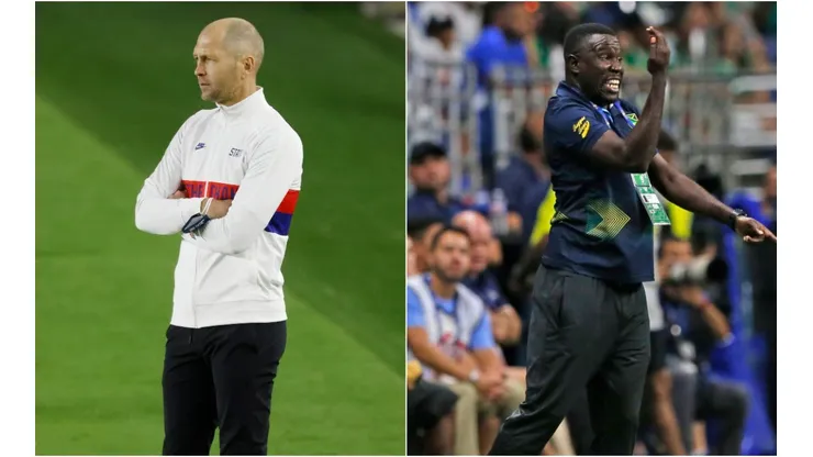 USMNT coach Gregg Berhalter (left) and Jamaica manager Theodore Whitmore. (Getty)
