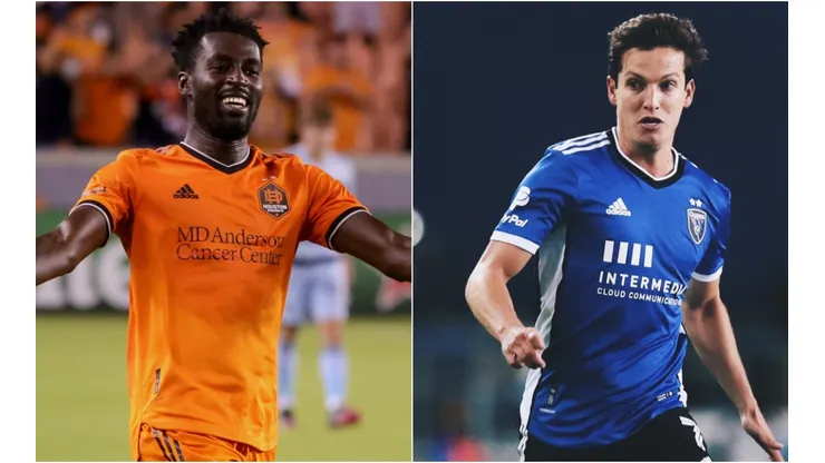 Derrick Jones of Houston Dynamo (left) and Carlos Fierro of San Jose Earthquakes (right). (Getty, Carlos Fierro of San Jose Earthquakes @ Facebook)