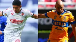 Víctor Guzmán of Tijuana (left) and Carlos González of Tigres (Getty).