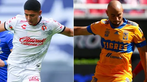 Víctor Guzmán of Tijuana (left) and Carlos González of Tigres (Getty).
