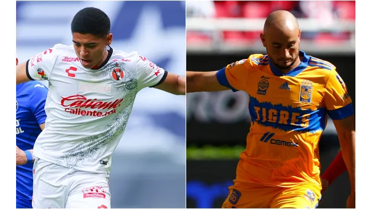 Víctor Guzmán of Tijuana (left) and Carlos González of Tigres (Getty).