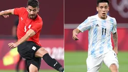 Taher Mohamed of Egypt (left) and Esequiel Barco of Argentina (right). (Getty)