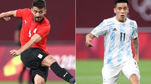 Taher Mohamed of Egypt (left) and Esequiel Barco of Argentina (right). (Getty)