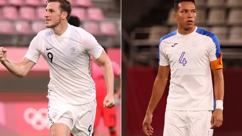 Chris Wood of New Zealand (left) and Carlos Melendez of Honduras (right). (Getty).jpg