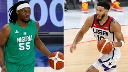 Precious Achiuwa (left) & Jayson Tatum. (Getty)