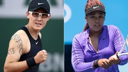 Zheng Saisai (left) and Naomi Osaka will play for the first round of the women's tournament (Getty).