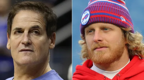 Mark Cuban (left) & Cole Beasley. (Getty)
