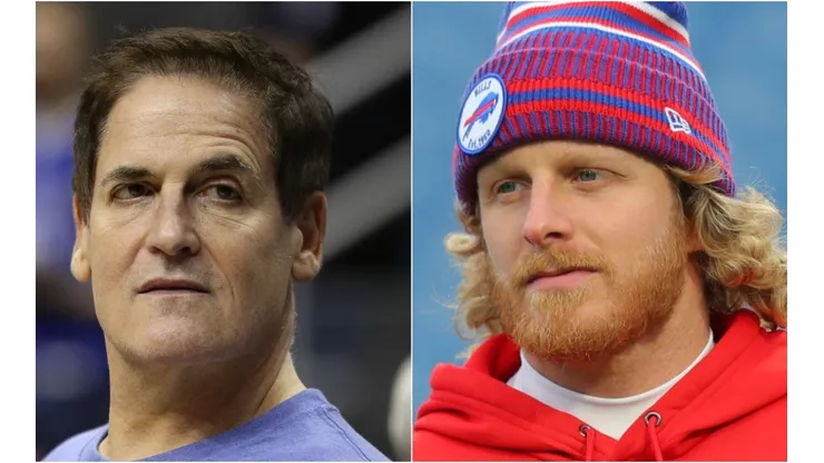 Mark Cuban (left) & Cole Beasley. (Getty)