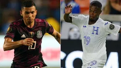 Orbelín Pineda of Mexico (left) and Edwin Solano of Honduras (Getty).