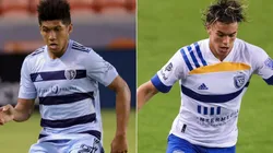 Jaylin Lindsey of Sportink Kansas (left) and Cade Cowell of San Jose Earthquakes (Getty).