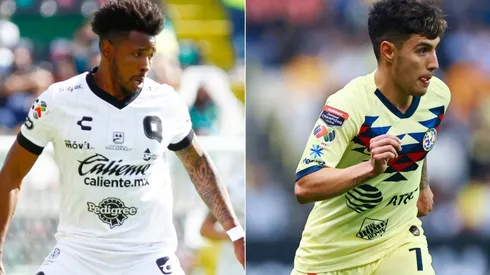 Hugo Silveira of Queretaros FC (left) and Leonardo Suarez of Club America (Getty).