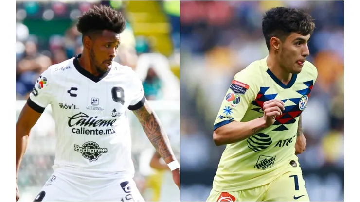 Hugo Silveira of Queretaros FC (left) and Leonardo Suarez of Club America (Getty).