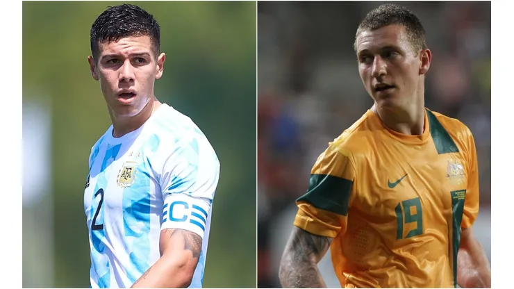 Nehuen Perez of Argentina (left) and Mitchell Duke of Australia (right). (Getty)