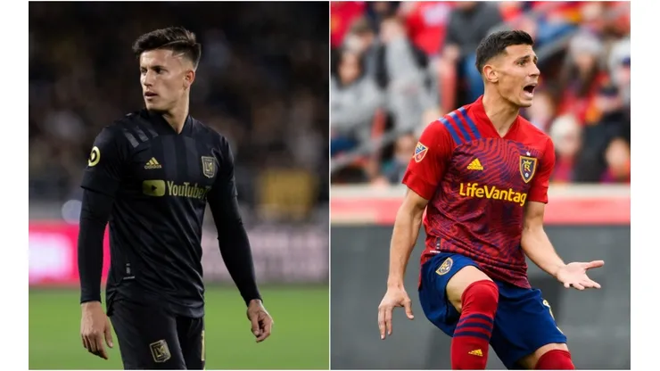 LAFC and Real Salt Lake will clash in Week 13 of the 2021 MLS regular season. (Twitter @LAFC / Getty)