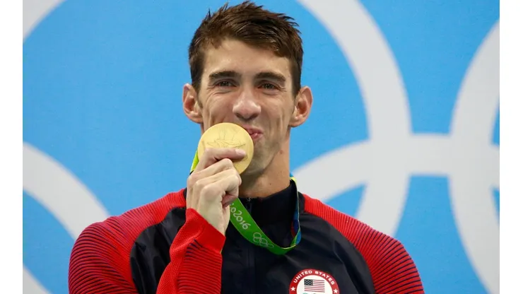 Gold medalist Michael Phelps of the US at the Rio 2016 Olympic Games. (Getty)