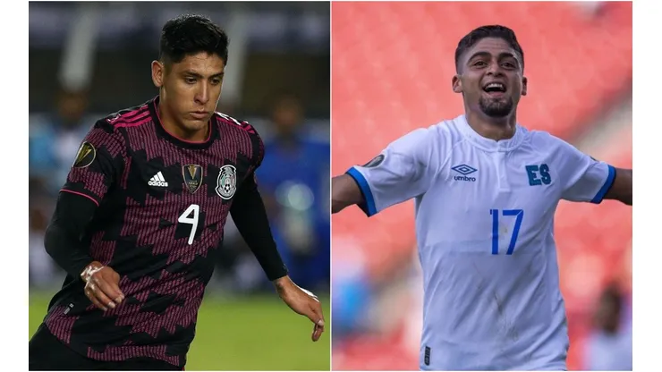 Edson Alvarez of Mexico (left) and Jairo Henriquez of El Salvador. (Getty / Twitter @GoldCup)