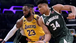 LeBron James & Giannis Antetokounmpo. (Getty)