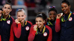 US women's Olympic gymnastics team at the Rio 2016 Olympic Games. (Getty)