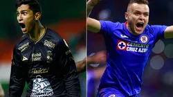 Fidel Ambriz of Leon (left) and Jonathan Rodriguez of Cruz Azul (right). (Getty)
