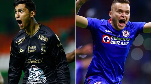 Fidel Ambriz of Leon (left) and Jonathan Rodriguez of Cruz Azul (right). (Getty)