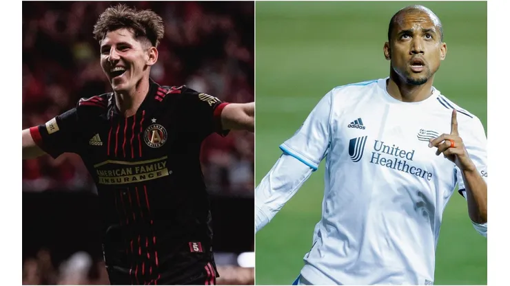 Emerson Hyndman of Atlanta United (left) and Teal Bunbury of the New England Revolution (right). (Getty, Atlanta United FC @ Facebook)