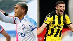 Brian Ocampo of Nacional (left) and Giovanni González of Peñarol (Twitter: @Nacional/Getty).
