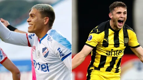 Brian Ocampo of Nacional (left) and Giovanni González of Peñarol (Twitter: @Nacional/Getty).