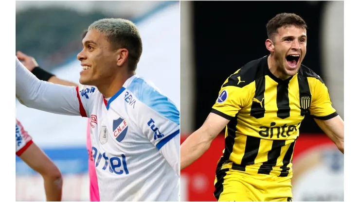 Brian Ocampo of Nacional (left) and Giovanni González of Peñarol (Twitter: @Nacional/Getty).