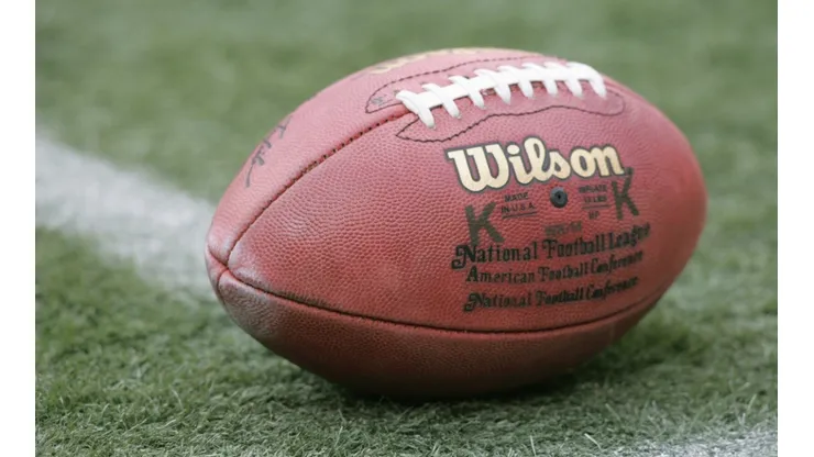 A general view of the American football ball. (Getty)