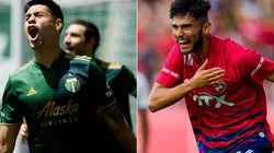 Felipe Mora of Portland Timbers (left) and Ricardo Pepi of FC Dallas (right). (Portland Timbers & FC Dallas @ Facebook )